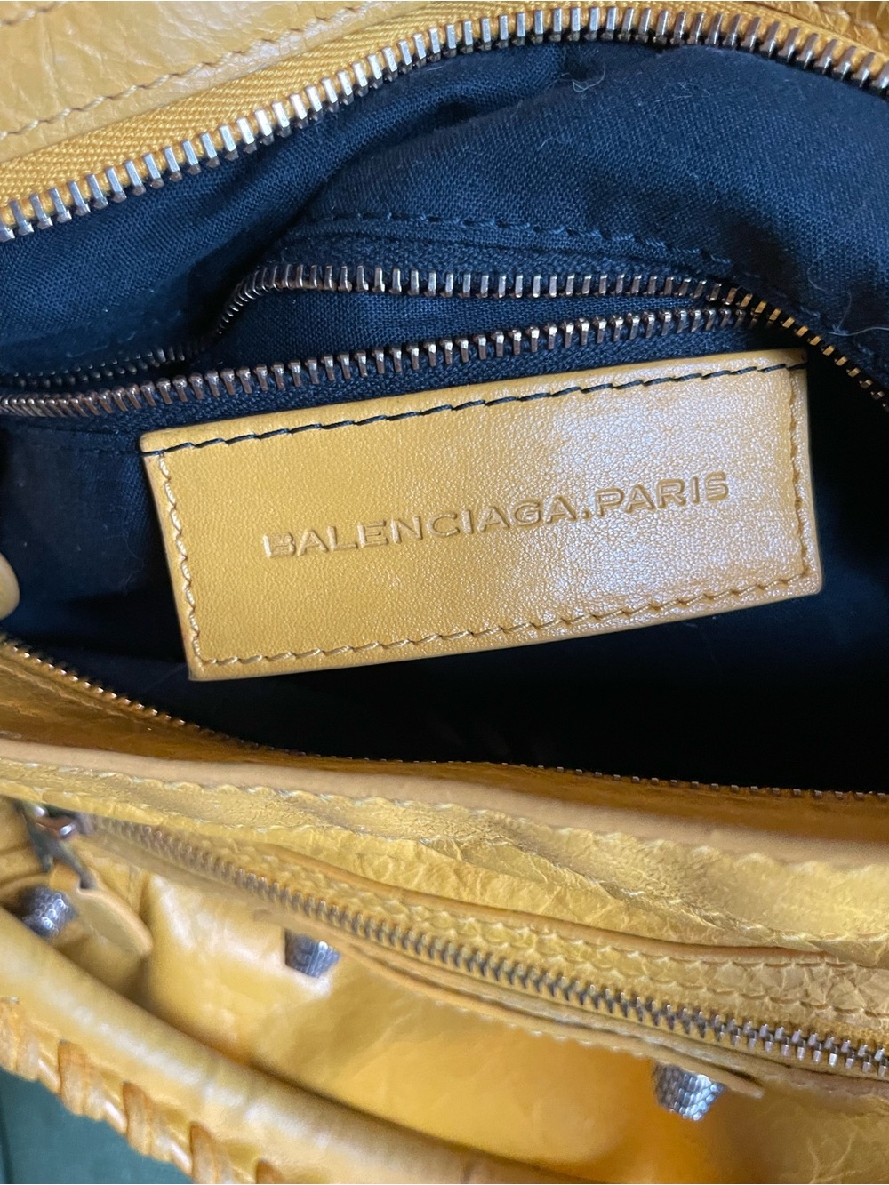 Balenciaga Mustard Yellow Leather Satchel - Picture 9 of 11